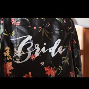 Painted Calligraphy Bride Floral Jacket